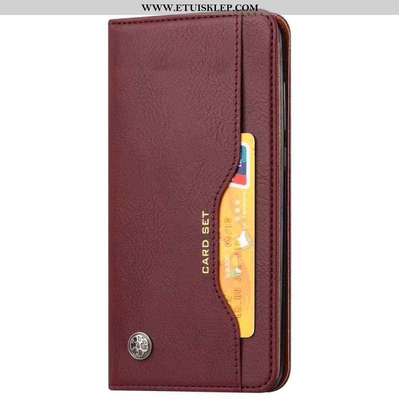 Etui Na Telefon do Samsung Galaxy S23 5G Etui Folio Etui Na Karty Ze Sztucznej Skóry